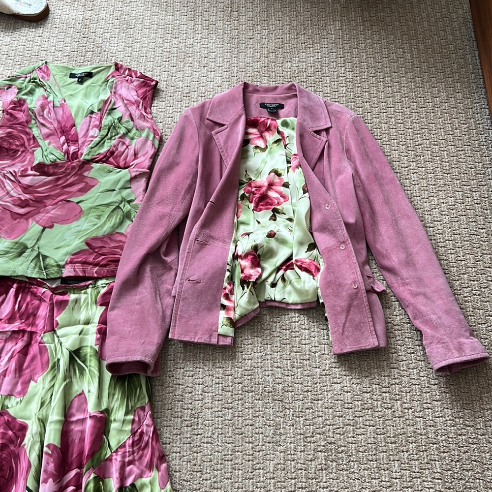 Karen Kane 3-Piece Ensemble Jacket Top & Skirt